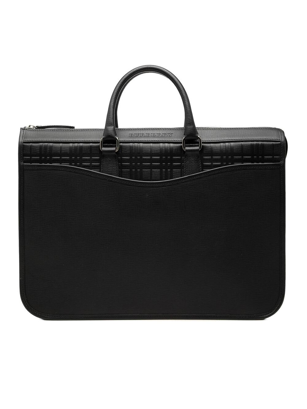 Burberry Check Embossed Trimmed Leather #361735B36B